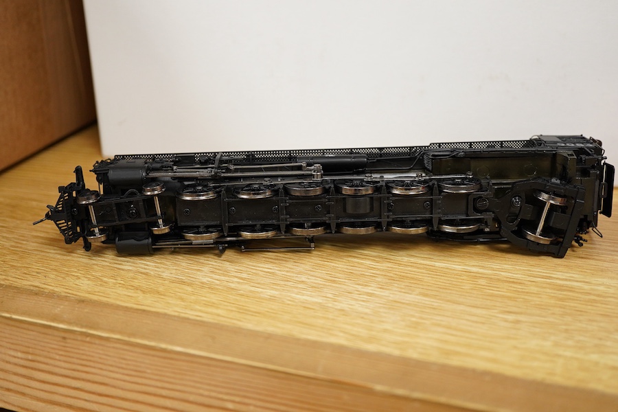 A boxed HO gauge Broadway Limited Paragon 2 Series (2063) model of Union Pacific UP-5, 5044, 4-12-2 locomotive with bogie tender, powered for two rail operation.